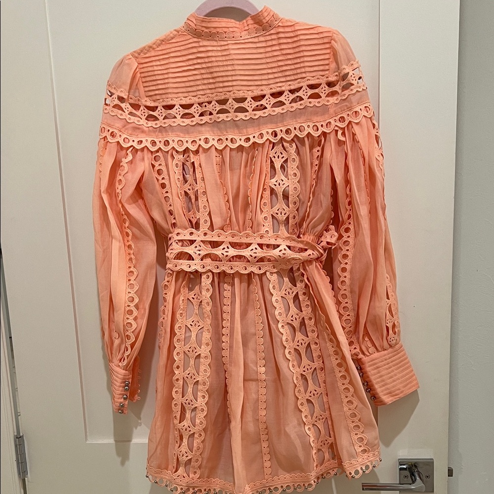 L’Atiste Peach Lace Mini Dress - Picture 5 of 10